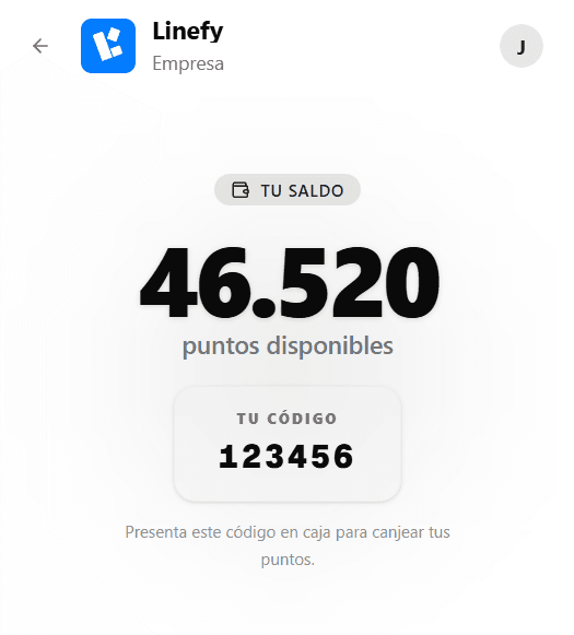 Registro y canje con QR